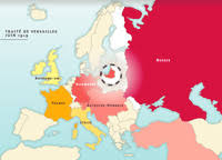 Cartes Et Histoire De L Europe Traite De Versailles Pologne Tchecoslovaquie Allemagne Italie Espagne