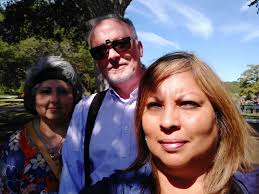 This surfaced from the bowels of my computer today. Dee & me at ESP... 1981  'ish'.... with unknown person.