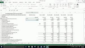 Pro Forma Income Statement Percent Of Sales Excel 2013 Youtube