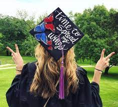 Butterfly Grad Cap Follow Us Motivation2study For Daily Inspi High School Graduation Cap Decoration College Graduation Cap Decoration Graduation Cap Decoration