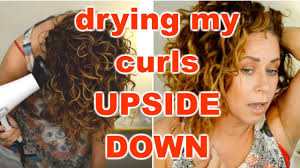 Tip your head upside down and guide sections of hair into the diffuser head, holding in place for 15 seconds before moving on to the next. Drying My Curly Hair Upside Down Youtube