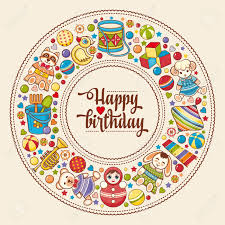 Piccolo, quest'anno sono 2 le candeline da spegnere. Vettoriale Colorata Cornice Rotonda Per Bambini Priorita Bassa Del Bambino Biglietto Di Auguri Di Buon Compleanno Vettore Immagine Digitale Per Gli Inviti Il Confezionamento Image 58625205