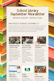 School Library September Newsletter School Library Elementary School Library Middle School Libraries