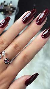 28 trendy and cozy red nail art designs herbst nagel weinrote farbe rote acrylnagel
