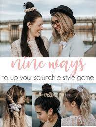How To Style A Hair Scrunchie Scrunchie Hairstyles Scrunchie Styles Thick Hair Styles