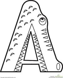 Upper and lowercase handwriting can be practiced, too. Color The Alphabet A Z Animal Alphabet Letters Animal Alphabet Letter A Crafts