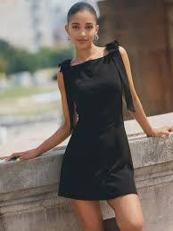Bow Tie Shoulder Mini Dress – New York & Company