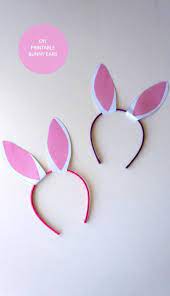 Make Your Own Bunny Ears With A Headband Diy Bunny Ears Bunny Ears Template Bunny Ear