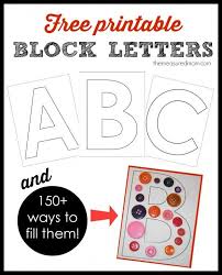 Printable Block Letters And Over 150 Ways To Fill Them Blokletters Letterherkenning Leesactiviteiten