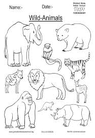 Wild Animal Colouring Pictures For Kids Animals Total Update