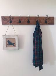 Farmhouse Style Coat Rack Black Hooks Wall Mounted Coat Rack Entryway Coat Rack Coat Rack Wall