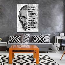 The People Who Are Crazy Enough Canvas Wall Art Steve Jobs Quote Canvas Wall Art Mens Wall Art Office Gallery Wall
