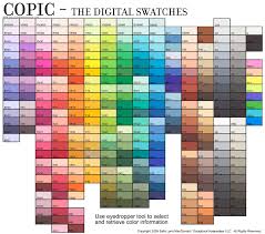 The Digital Swatches Copic Color Chart Copic Copic