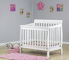 Amazon Com Dream On Me 4 In 1 Aden Convertible Mini Crib White Baby Best Baby Cribs Cribs Cribs For Small Spaces