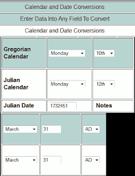 49 logical julian calendar conversion chart