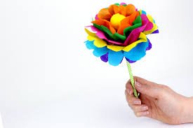 Activité manuelle avec du papier 11. Faire Une Fleur En Papier Methode Facile Activites Enfantines 10 Doigts