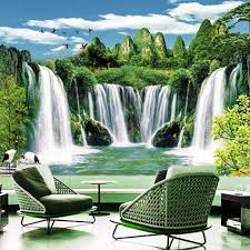 30 40cm diy lukisan diamond 5d dengan gambar pemandangan air terjun 3d untuk hiasan dekorasi rumah shopee indonesia. Custom Wallpaper 3d Wallpaper Dinding Air Terjun Waterfall 11 Shopee Indonesia