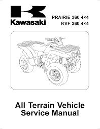 Please do not tamper with noise control system (us model only) to minimize the noise emissions from this product, kawasaki has. Kawasaki Prairie 360 4 4 Service Manual Pdf Download Manualslib