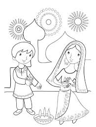 When the online coloring page has loaded, select a color and start clicking on the picture to color it in. Diwali Colouring Pages