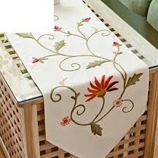 Pastoral Embroidered Fabric Table Runner Nordic Linen Coffee Table Cloths Tablecloth Table Fabric Table Runner Embroidered Table Runner Hand Embroidery Designs