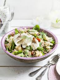 Salade De Sarrasin Au Chou Fleur Et Filets De Barbue Recept Geroosterde Bloemkool Voedsel Ideeen Groenten
