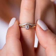 Wedding Ring Set Curved Nesting Stacking Diamond Ring Etsy Wedding Ring Sets Diamond Wedding Sets Engagement Rings