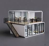 Space Capsule Hotel Container Home Sleep Pod Mobile Tiny House Apple Cabin