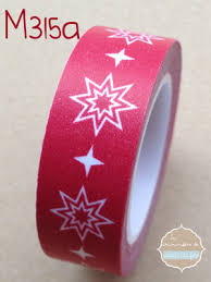Washi Tape Roja Estrellas Navidad Washi Estrellas De Navidad Y Tapas
