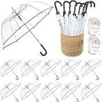Amazon.com: Dansydaisy 12 Pcs Wedding Clear Bubble Umbrella ...