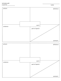 Frayer Model Follows Marzano High Yield Strategies Vocabulary Word Definitions Word Sentences