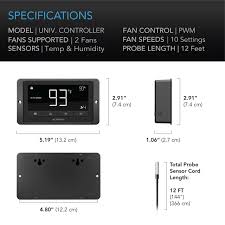 Cloudline T6 Quiet Inline Duct Fan System With Temperature And Humidity Controller 6 Inch