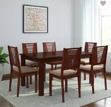 Browse our great prices & discounts on the best table for 6 kitchen room sets. Brown Wooden Dining Table Set 6 Chair 4 8 Daining Tebel 76000 Thusend Onli At Best Price Inr 76 K Unit In Delhi Delhi From D S Enterprises Id 5241075