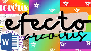 El wallpaper se va cambiando diariamente y podéis ir guardando los que más os gusten. Efecto Arcoiris En Word Fernanda Youtube