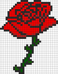 Rose Kandi Pattern Perler Bead Patterns Perler Bead Art Perler Patterns