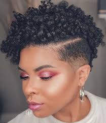 51 Best Short Natural Hairstyles For Black Women Page 5 Of 5 Stayglam Short Natural Haircuts Shaved Side Hairstyles Curly Hair Styles Naturally