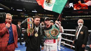 Canelo álvarez, left, exchanges punches with billy joe saunders during saturday's fight. Canelo Alvarez Asks Billy Joe Saunders Not To Start Making Excuses Fiji Broadcasting Corporation Ltd