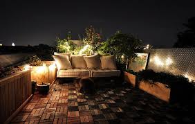Summer Garden At Night Apartment Garden Patio Style Garden Solutions
