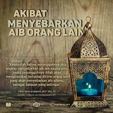 Senin, 31 mei 2021 15:37 wib. Akibat Menyebarkan Aib Orang Kekuatan Doa Kutipan Pelajaran Hidup Kutipan Agama