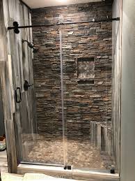 Bathe In Majestic Canyon Gray Panels For A Luxurious Experience Without The High Price Tag Faux Stone Tile Bathroom Rustic Bathroom Shower Stone Shower Walls