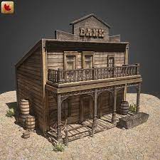 Wells fargo began when prosperous new york businessmen, henry wells, and william fargo saw a great opportunity in the west after gold was discovered. Old Western Bank Casa De Boneca Objetos De Decoracao