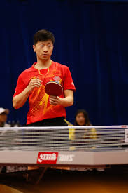 The game takes place on a hard table divided by a net. Ma Long Wikipedia