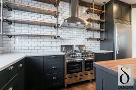Ndustrial And Farmhouse Style Meet In Our Kitchenoftheweek Courtesy Of Dendra Doors Open Shelving Made F Modern Kitchen Shelves Ikea Kitchen Kitchen Cabinets