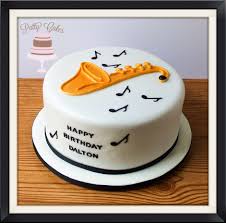 Saxophone Birthday Cake Music Cakes 21st Birthday Cakes Cupcake Cakes