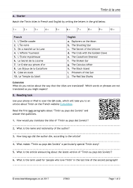 Tintin A La Une Language Worksheets Love Languages 5 Love Languages