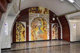 Долгое время на бухарестской не было никакого метро. Fajl Mozaichnoe Panno V Centralnom Zale Stancii Metro Buharestskaya Jpg Vikipediya