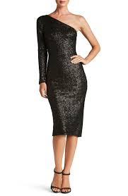 Dress The Population Chrissie Sequin One Shoulder Dress Nordstrom Exclusive Sequin Midi Dress Dress The Population Women Wedding Guest Dresses