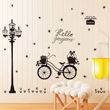 I've been thinking about temporary wall art for a while now, i'm lucky that i can bash away at my walls with my endless hanging of pictures and frames but if you're in a rental you can be limited with what you can do to change up your space. Wholesale Removable Wall Stickers Self Adhesive Street Lamps Pattern Diy Home Bedroom Decor Wall Decals 60 90cm From China