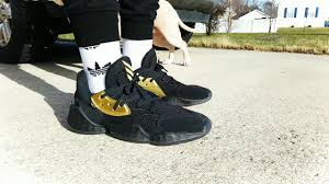 4 core black basketball shoes have been designed to overcome the demands of the game and dominate the game until the last minute. Harden Vol 4 Black And Gold On Feet Youtube