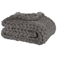 Je veux trouver un tricot pour bébé ou femme de qualité et pas cher ici kit tricot couverture grosse maille. Plaid Grosse Maille Acrylique 130x150cm Gris Castorama