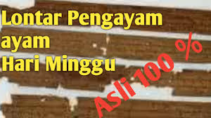 Senin ( kalender bali ) : Lontar Pengayam Ayaman Hari Minggu Youtube